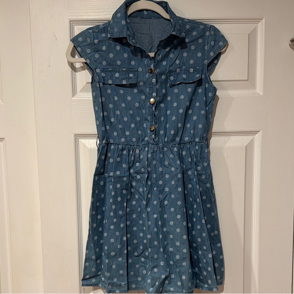 Blue Polka Dot Kids Dress